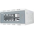 Crotomak 3U DVR/CCTV/NVR/Server/Network Rack - Wall Mount With Transparent Glass Door - Metal Cabinet Box - 1 Tier Shelf - 3 Power Plug Socket (40cm X 40cm X 20cm, Grey)