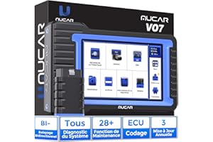 MUCAR VO7 Valise Diagnostic Auto avec Mise à Jour Gratuite, Outil de Balayage Bidirectionnel OEM avec Codage de l'ECU, 28+ Services, Diagnostic sans Fil OBDII Voiture
