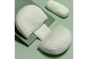 Lighterday U Shaped Pregnancy Pillow for Sleeping,Adjustable Wedge Maternity Pillow,Detachable Maternity Pillow for Pregnant Women,Body Support Pillow for Back,HIPS,Legs (Green)