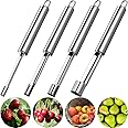 KASTWAVE Corer, Lever Tool by Stainless Multi-Function Fruit Corer and Pitter Remover Set with Serrated Blade Pear Corer 4 Sizes for Home Kitchen, Pear, Cherry, Jujube and Red Date 4 Pieces