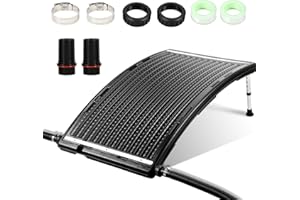 Vigevee Sonnenkollektor Poolheizung, 113x69x35cm Solarheizung Maximaler Durchfluss 10000 L/h, Pool Heizungen Solaranlage für Warmwasser, Gartendusche, Pool