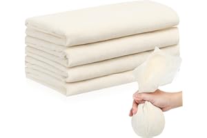 BJBJJIU Ściereczki do sera do odcedzania, muślinowe ściereczki do gotowania, gaza wielokrotnego użytku do odcedzania, niebielona czysta bawełna kwadratowy ser ubrania filtr tkaninowy do pieczenia sera filtr