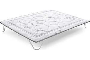 ECCOX - Topper Colchón Viscoelástico Luxury Grafeno 135x180cm - Cubrecolchón Viscoelástico con Grafeno - Núcleo de Viscogel y Espuma - Sobrecolchón Silencioso, Transpirable, Anatómico y Antibacteriano