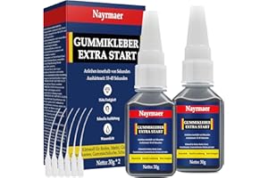 NAYRMAER 60g Gummikleber Extra Stark Wasserfest, Starke Bindung Gummi kleber Schwarz für Gummiprodukte, Reifen, Stiefel, Gürtel, Bastelarbeiten