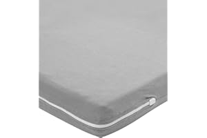 Meyco Baby Matratzenbezug für Reisebetten - 60x120cm - Spannbetttuch Reisebettmatratze - 100% Baumwolle - Oeko Tex Zertifiziert - hautfreundlich - waschbar & trocknergeeignet - Uni - Grau