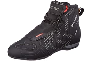 TCX R04d Waterproof, Scarpe da Moto Uomo, Impermeabili Certificate con Membrana T-Dry, Chiusura con Lacci e Velcro, Tomaia in Mesh con Rivestimento Hot Melt