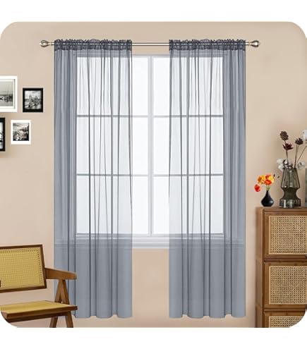 SUNLIMEI Rideaux Voilages Salon 180 X 230 Cm Anti UV Decoration Translucide, Avec Manchon De Tige Rideau à Oeillets Décoration De Fenetre Pour Fenetre Chambre Adulte Salon, Pourpre