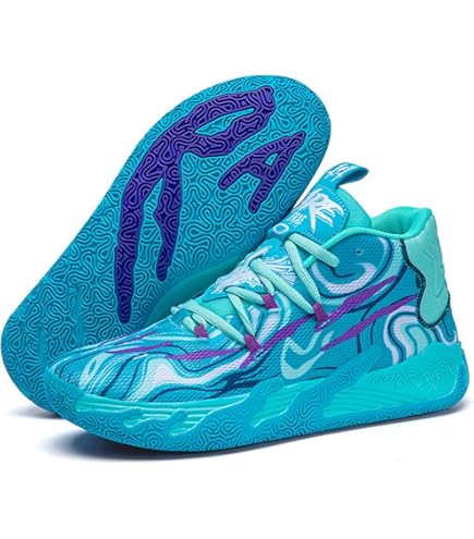 Scarpe Da Basket Alte Uomo - Antiscivolo Con Suola In Gomma - Foto 2