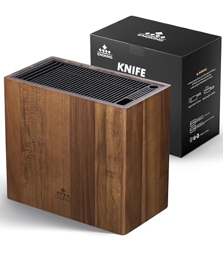 Blocco magnetico per coltelli in legno per coltelli, forbici