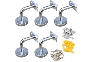 FENGXUNZMM Support de Main Courante, 5PCS Acier Inoxydable Supports de Rampe Main Courante Supports Muraux, Utilisé pour le Support d'escalier de Main Courante d'escalier Intérieur et Extérieur