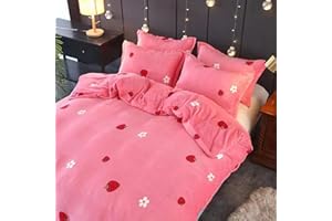 WYFKYMXX Incontinence Duvet Protector Cover Fluffy Soft Winter Waterproof Duvet Cover with Zipper Closure Ties for Elder, Kid Pet Duvet Protector. (Love, Single)