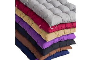 KYMMPL Sun Lounger Cushion Outdoor& Indoor Durable Thick Lounger Pad with Straps Sunbed Cushion for Four Seasons Anti-Slip Garden Bench Chair Cushions With Tie (Dark Purple,90 * 40)