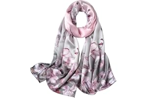 STORY OF SHANGHAI Bufandas de 100% Seda de Morera Pañuelo Mujer Seda Chal Estolas Madre y Dama Regalos para Mujeres