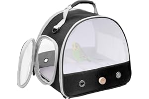 GENERIC Parrotlets Travel Carrier with Standing Perch,Lightweight Breathable Parrot Cage, Small Pet Carrier Bag with Shoulder Strap,Bird Rat Guinea Pig Squirrel (Green-NLW, One Size)