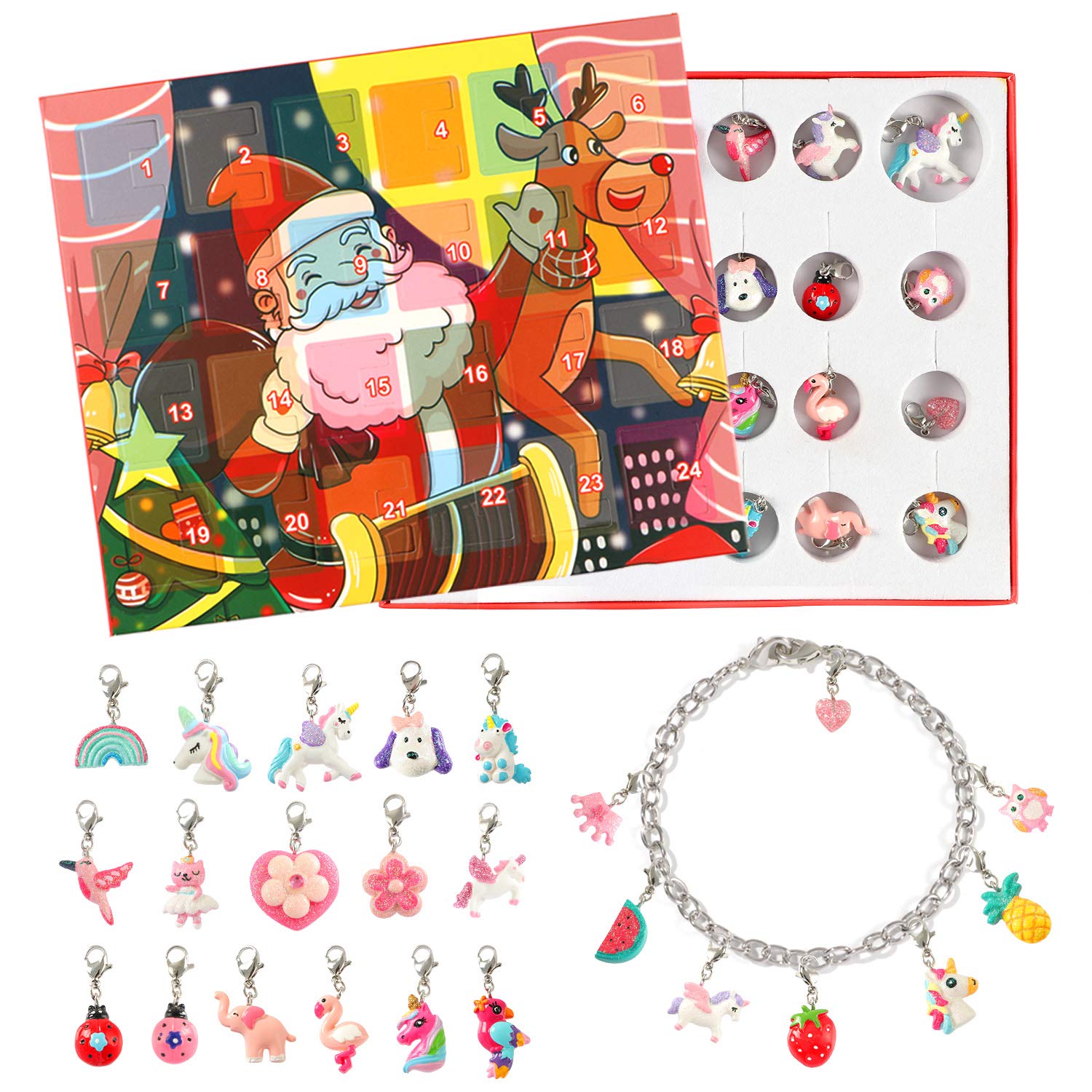 Regali Di Natale Per Donne.Vamei Calendario Dell Avvento Bambini Regali Di Natale Per Ragazze Braccialetto Ragazze Braccialetto Collana Fai Da Te Regali Di Compleanno Unicorno Regali A Sorpresa Include Bracciale E Collana A Compra Al Prezzo