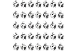 UNICRAFTALE 100 pièces Alliage Tasse Creuse Perles de Caution Style Tibétain Liens de Suspension que Argent Connecteur Perles avec Boucle pour Bracelet à Breloques Pendentif Faisant