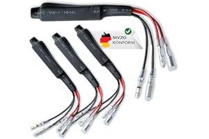 Binego® 4er Set Motorrad Lastwiderstand LED 10Ohm 10W 12V Widerstand Kabel Blinker Decoder