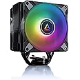 ARCTIC Freezer 36 A-RGB- Single-tower CPU cooler with push-pull, two pressure-optimised 120 mm P fans and ARGB lighting, fluid dynamic bearing, 200-2000 rpm, 4 heatpipes, incl. MX-6- Black