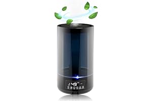 Humidificateur et diffuseur d'arômes Grundig 4,3 L - Diffuseur d'huiles essentielles - Humidificateur avec hygromètre et minuterie - Pièces de 15 à 35 m2 - avec veilleuse - Noir
