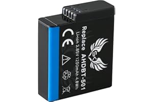 SK GAMES SK akumulator zastępczy do GoPro | 1260 mAh | Go Pro Hero 2018 Hero 5 Hero 6 Hero 7 Black // AABAT-001 AHDBT-501 CS-GDB501MX Hero2018 Hero5 Hero7