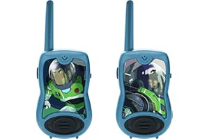 Lexibook, Buzz Lightyear, Talkies-Walkies 200m, Kommunikationsspiel für Kinder, 2 Kommunikationskanäle, Gürtelclip, batteriebetrieben, Grau, TW12LY