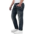 Amiri Distressed Logo Jeans In Clay Indigo