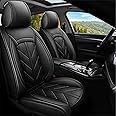 DRIVEMAX 5 Seats Car Seat Covers For Nissan Juke 2011-2019, All-Weather Use Complete Set Car Seat Covers, Waterproof Front Rear Full Set Car Seat Covers Vehicle Cushion Covers, Black