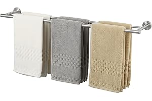 KES Handtuchhalter Bad Doppelt Handtuchstange Edelstahl SUS304 Badetuchhalter Zweiarmig 90 cm Handtuch Halter Badezimmer Wandmontage Gebürstet, A2001S90-2