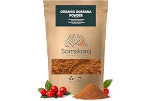Guarana en Poudre BIO | Pur et Naturel | Samskara | Boostez l’Énergie et la Concentration - Alternative au Café | Origine Brésil | Pour Thé, Smoothies et Boissons Rafraîchissantes - 100 gr