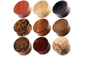 Fly Style Ohr Plug aus Holz - Flesh Tunnel Natur-Piercing Schmuck