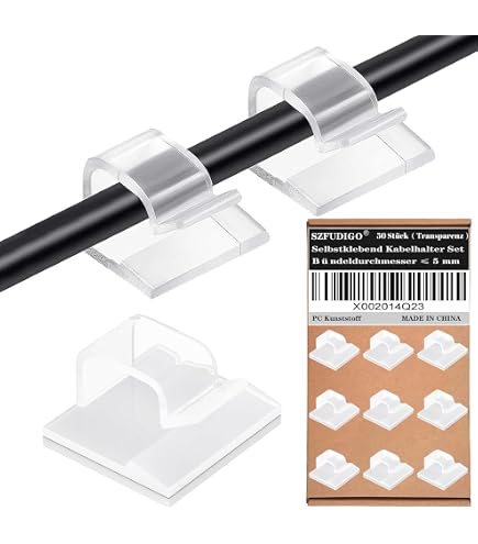 100 Stücke Transparente Selbstkleben Kabelklemmen Produktbild-Vorschau 2