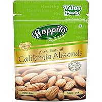 Happilo 100% Natural Premium Californian Almonds Value Pack Pouch, 500 g