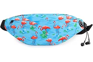 Tinyat Sac Banane Ville Travel Fanny Pack Ceinture Sac de Taille Sling Pocket Super léger pour Voyage Bum Bag T201 (Flamingo / 2011)