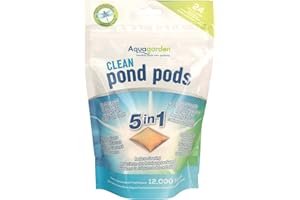 Aquagarden Clean Pond Pods, Limite Les boues du Bassin, Rend l’Eau du Robinet sûre, réduit la fréquence de Nettoyage du Filtre, Plantes saines, stabilise Le pH, Paquet de 24