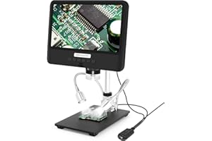 Andonstar AD208 Microscopio digitale LCD, schermo da 8,5", telecamera di ispezione USB 1080P HD 260X microscopio per PCB SMT/SMD saldatura riparazione di telefoni cellulari, raccolta di monete