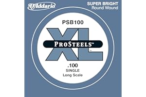 D'Addario .100 ProSteels Long Scale Single String for Bass Guitar