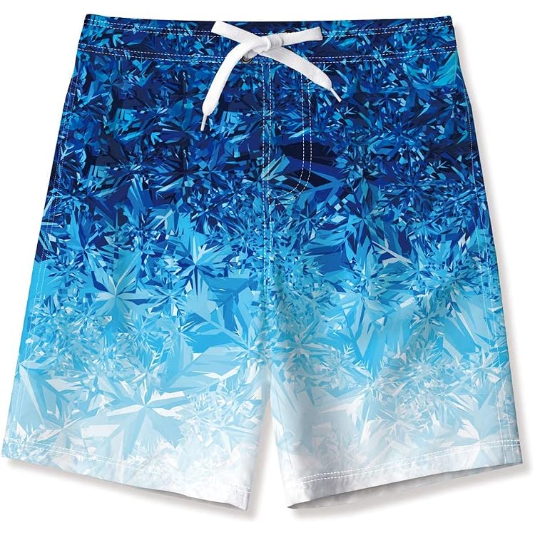 Swimnus Maillot De Bain Garçon 3D Printed - Boardshort Été Enfant Court Plage Avec Doublure Et Cordon Réglable
