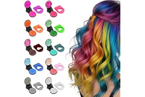 NAILPRETTY Lot de 10 Craie Cheveux Colorées pour Filles, Cheveux Craie de Coloration Temporaire Dye Couleur Lavables,Coloration Temporaire Cheveux, pour Hommes et Femmes,pour Anniversaire Halloween
