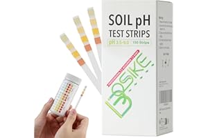 BOSIKE Soil pH Testing Kit - Accurate Soil pH Tester 150 Paper Test Strips - Ideal for Gardens, Lawns, Indoor & Outdoor Plants - pH Acidity Tester for Gardening