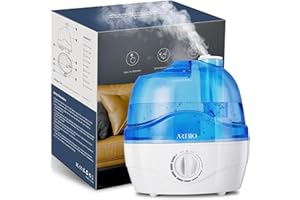 ARIBIO Humidifiers, 2.2L Humidifier for Bedroom Baby Room with 28dB Quiet, Air Cool Mist Humidifiers for Home with 360° Rotation Nozzle, BPA-Free, Wide Mouth, Easy to Clean Humidifier for Home, Office, Baby