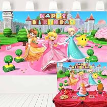 Super Mario Prinzessin Pfirsich Hintergrund – 2,1 X 1,5 M, Für Geburtstagsfeiern & Fotoshootings