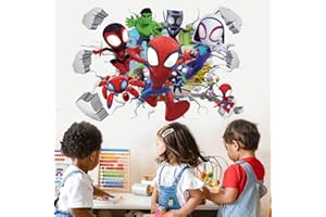 LXJYMFZI 3D New Superhero Wall Stickers Boys Wall Decal for Bedroom Living Room Hotel Decor Size：（40X60cm）