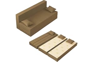 Baldiflex Divano Letto 3 Posti Modello TreTris Rivestimento Sfoderabile e Lavabile, Colore Oro Antico