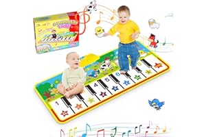 RENFOX Alfombra de Piano y Teclado Musical - Estera de Baile Táctil - Alfombra de Suelo Portátil y Electrónica - Educativo Juguete Regalo para Bebé y Niño (135 x60cm)