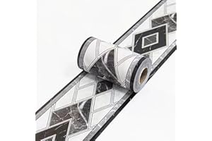 VisitRyl Cenefas Adhesivas para Cocina Baño Decorativas Mármol negro y moderno 10cm X 1000cm Fácil Aplicación Resistente Agua