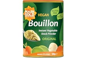 MARIGOLD HEALTH FOODS Marigold Vegetable Bouillon Powder, 500g – Instant Vegan Stock powder, Natural Ingredients, No Artificial Additives – Ideal for Soups, Stews & Sauces.