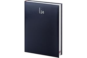 CIERRE AGENDA GIORNALIERA 2024 formato A4 cm 21x30 - COPERTINA BLU