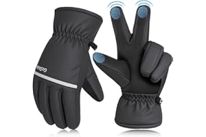 GoSkala Winter Kids Thermal Gloves Anti-slip Cycling Gloves for Boys Girls Touchscreen Sensitive With Palm Grip for Football, Rugby, Mountain Biking, Cycling, Running and More Outdoor Activities