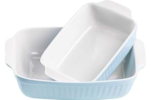 Domestic by Mäser Serie Kitchen Time, Teglia da Forno (28 x 19 cm/36,5 x 23,5 cm), di Forma Ovale, in Confezione da Pezzi, in der Colore, Ceramica, Blu, 40 x 30 x 20 cm, 2 unità