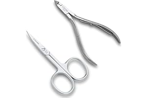 3 Claveles Nagelschere mit gebogenen Klingen und Hautzange Professionelle Maniküre Set von Nagelschere und Hautzange Kohlenstoffstahl 1 Einheit 0,13 50 ml